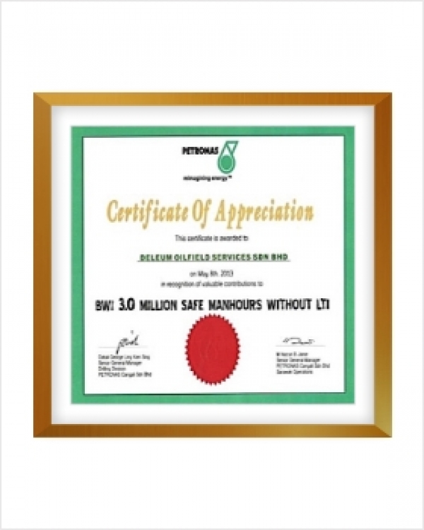 Certificate of Appreciation