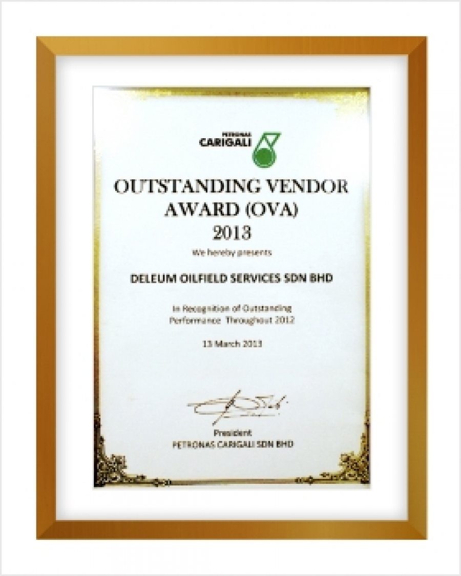 Outstanding Vendor Award