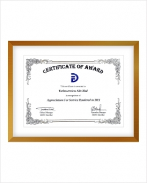 Certificate of Award